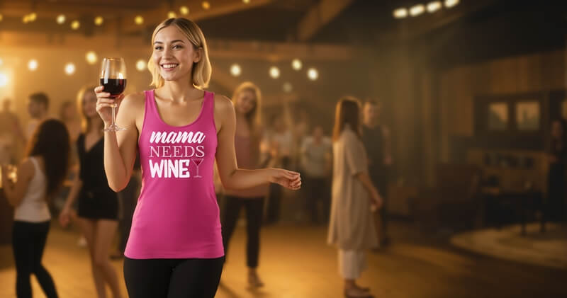 dámské tílko mama wine